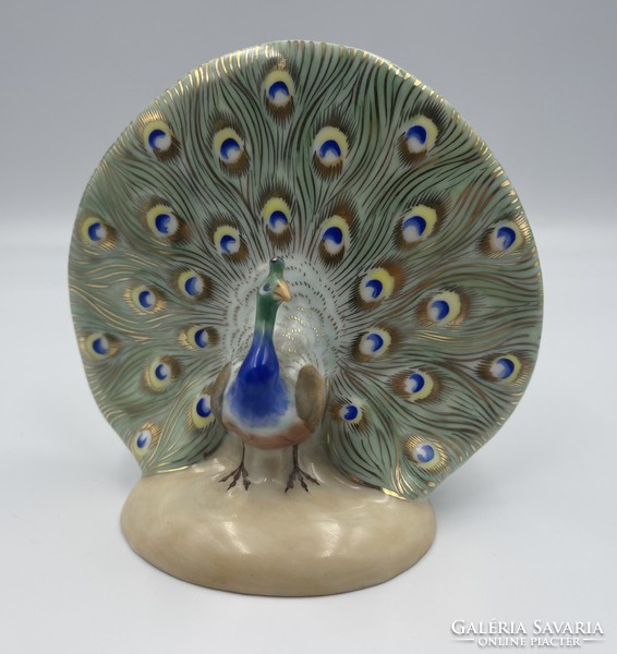 O Herend peacock figure! Gilded!! Rare!!