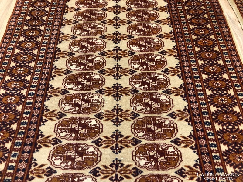 BOKHARA - 2 db PAKISZTÁNI kézi csomózású gyapjú PERZSA szőnyeg, 80 x 137 cm