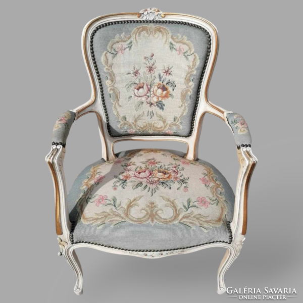 Neo-baroque arm chair with Goblen pattern