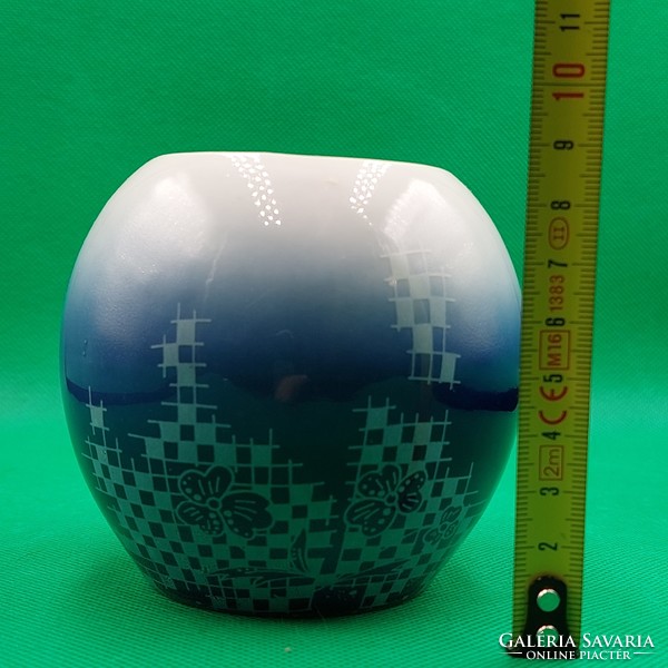 Retro porcelain blue vase