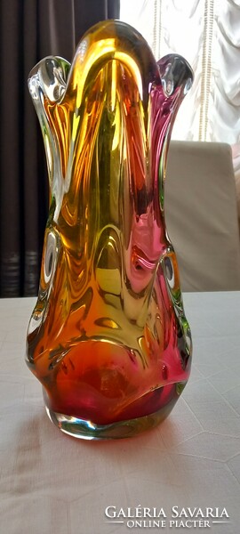Czech glass vase, Karlovarske