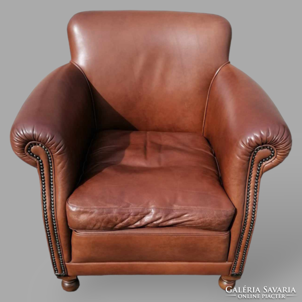 Pair of leather armchairs