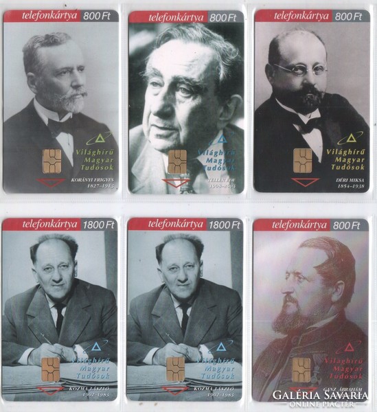 Hungarian phone card 1203 world-famous Hungarian scientists