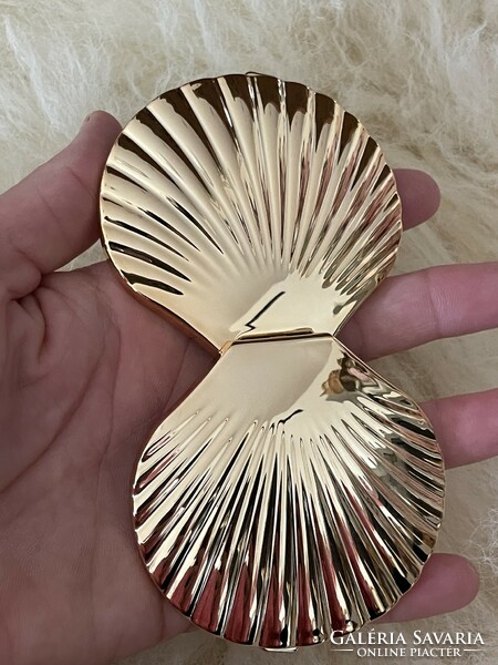 Pipere beautiful jewelry shell comb shell hand mirror opening magnifying mirror and plain mirror
