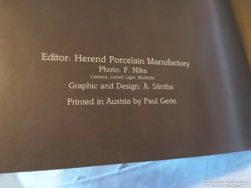 For collectors! Herend porcelain manufactory ornamental product catalog, interior, very rare publication.