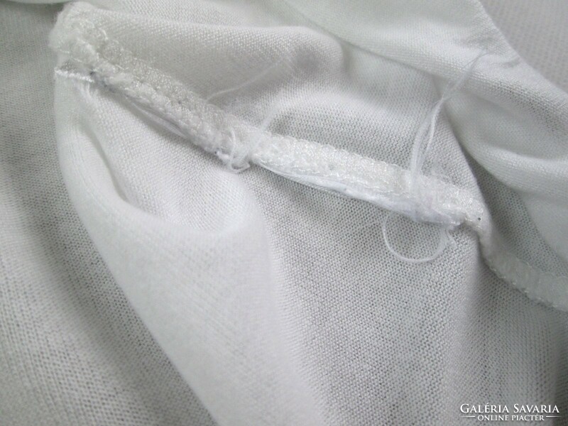 Original tommy hilfiger (l) pretty short sleeve white women's t-shirt light thin elastic top