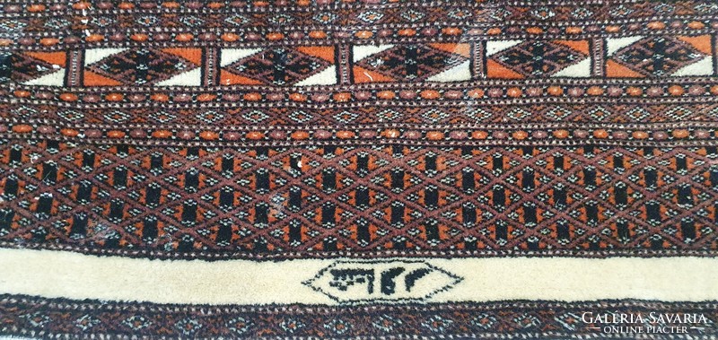 3040 Signed Pakistani Turkmen handmade Persian rug 127x182cm