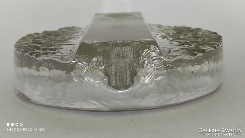 Vintage ingrig glas design German ice glass fiber vase