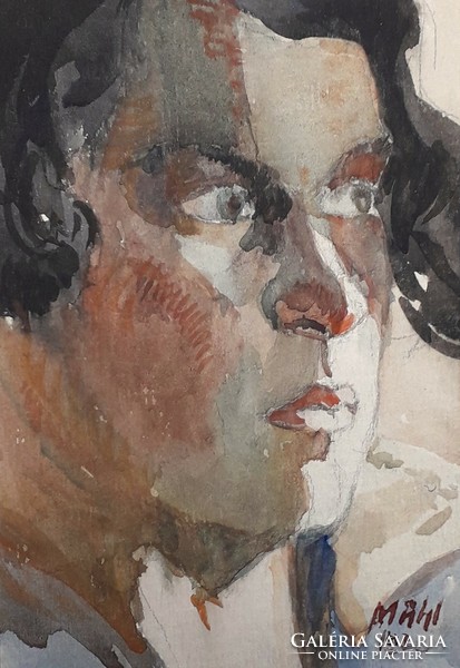 Aladár Mühl (Sopron, 1902 - Sopron, 1981): female portrait