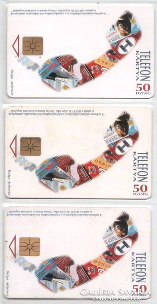 Hungarian phone card 1200 1995 media gem 1-gem2-gem 3, no moreno 66,000-78,000-56,000 Pieces