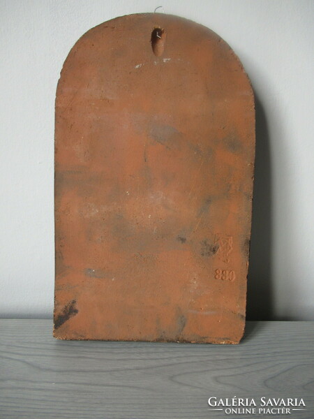 Large antique wall ceramic, earthenware relief