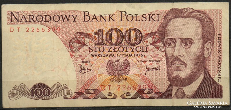 D - 224 - foreign banknotes: Poland 1974 100 zlotys