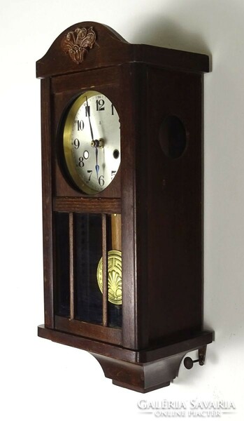 1R061 old small wall clock with working mechanism 46 cm
