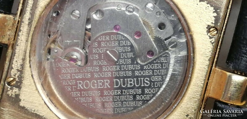Roger Dubuis "Horloger Genevois" automata aranyozott bőr szíjas férfi karóra