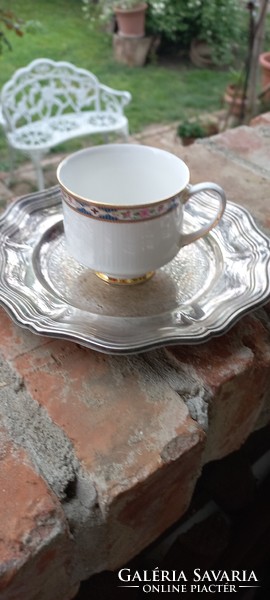 Royal Albert teás csésze  ezüstözött tálcával