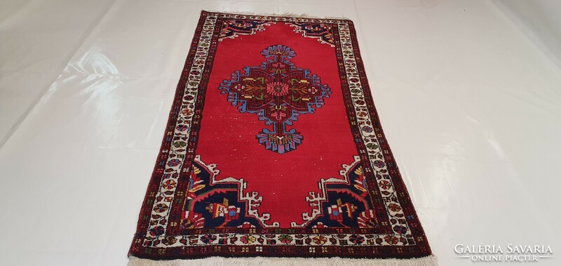 2412 Cleaned Hindu Kirman Hand Knotted Woolen Persian Carpet 103x202cm Free Courier