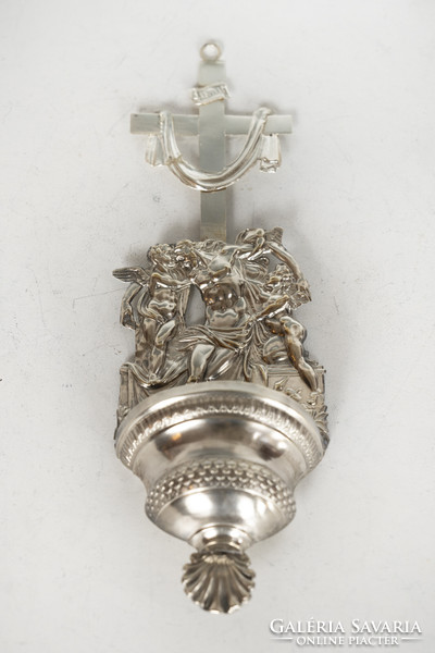 Silver holy water container