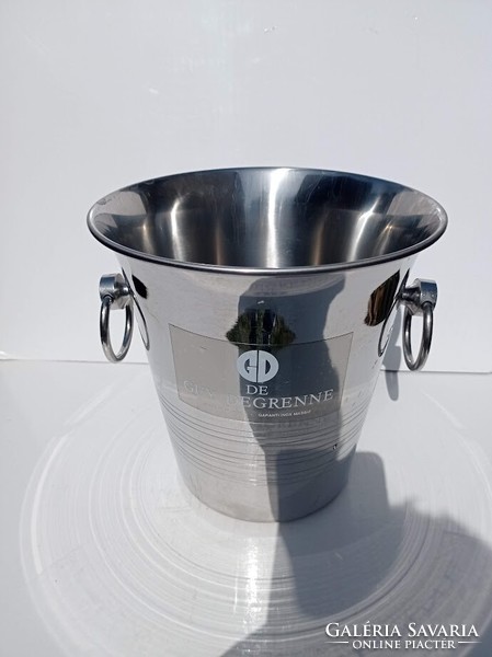 French inox champagne cooler, ice bucket, ice cube holder
