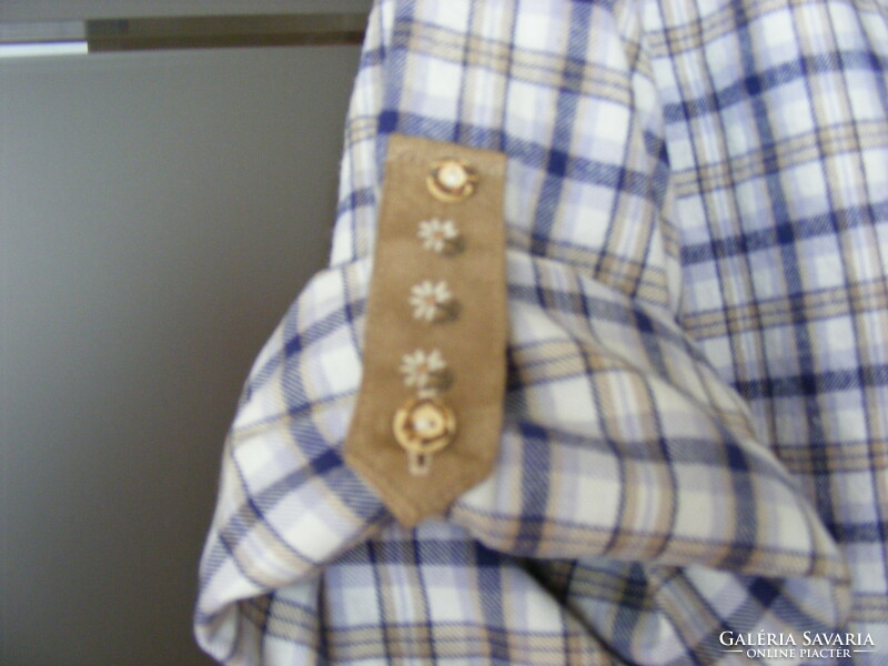 Women's checkered top size 44, shirt trachten, Austrian traditional dress