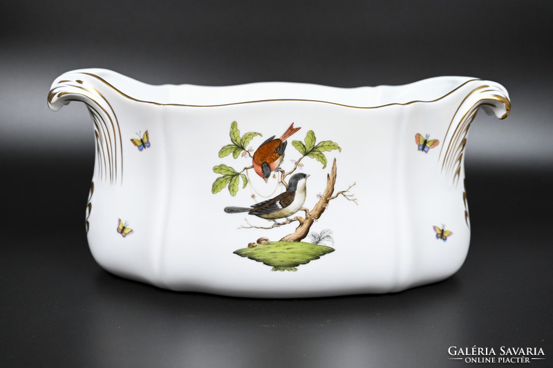 Large Herend porcelain rothschild pattern centerpiece