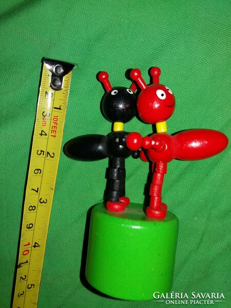 Old tobacconist wooden folding winged pair of ants toy figure 12 cm according to the pictures