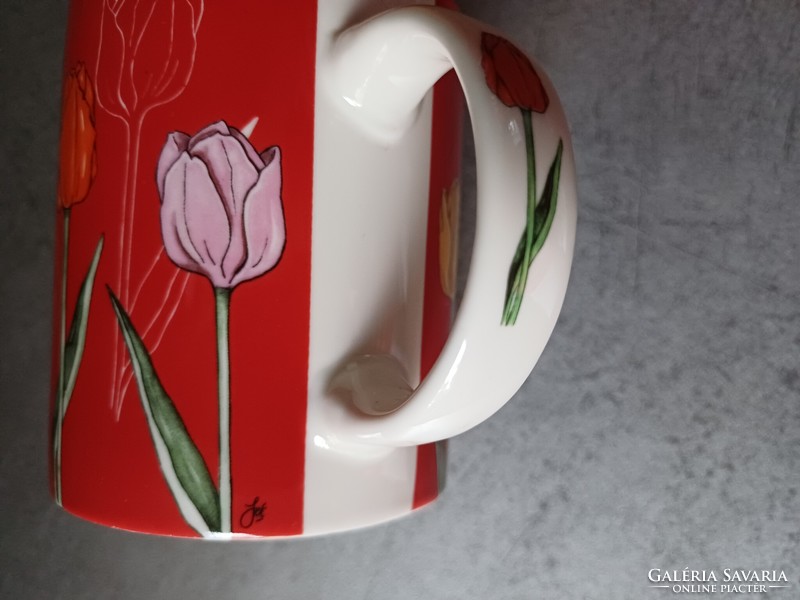 Dutch colorful tulip mug