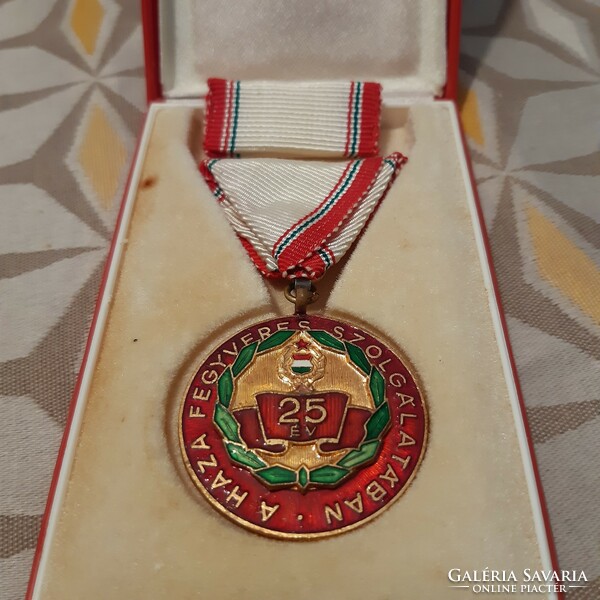 Medal in the Armed Service of the Homeland, 25 years old, in perfect condition with ribbon in box