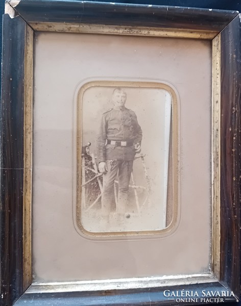 Régi katonafotó I. világháborús huszár