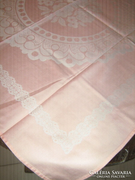 Beautiful floral pink damask tablecloth