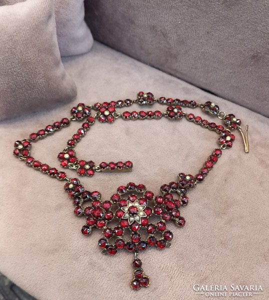 Antique garnet necklaces