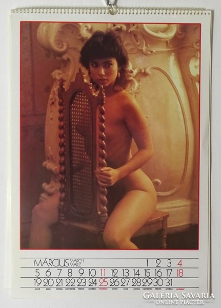 1Q301 Fenyő János - Retro női akt naptár 1984