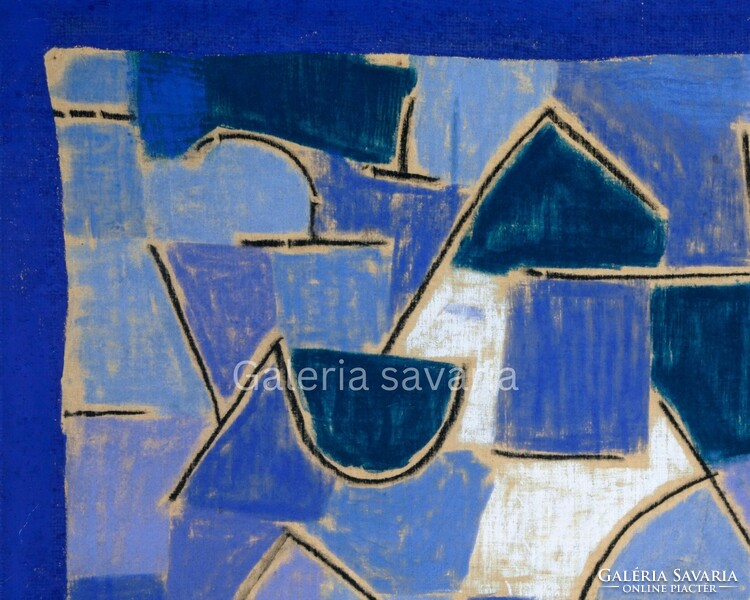 Spectacular abstract blue painting reproduction, print, poster 52 * 34 cm