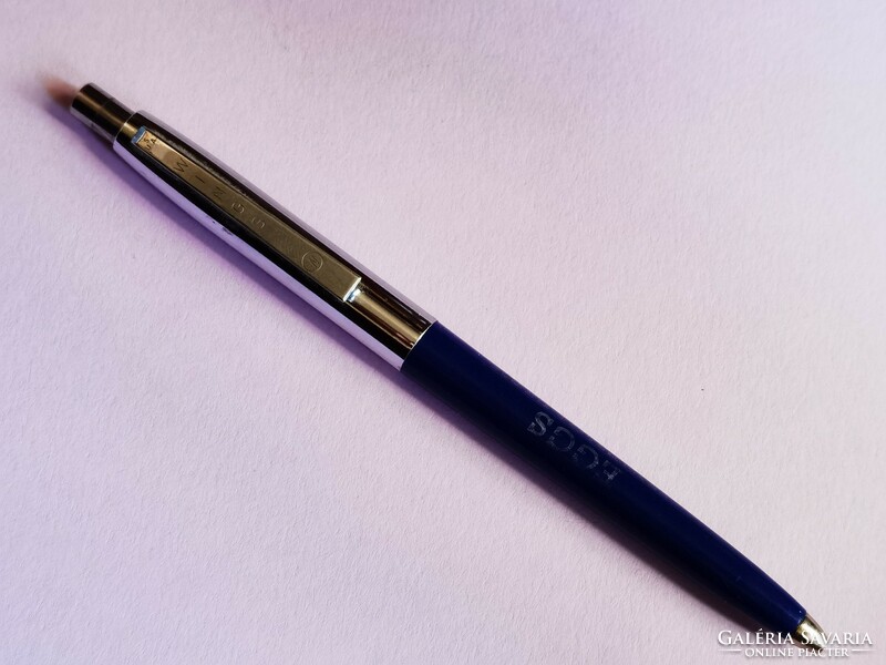 Vintage navy blue wings ballpoint pen with caran d'ache insert