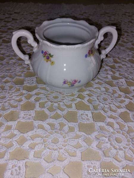 Zsolnay sugar container without lid + lid, with a different pattern