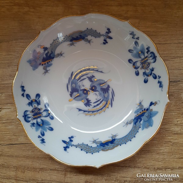Antique Meissen porcelain bowl with dragons