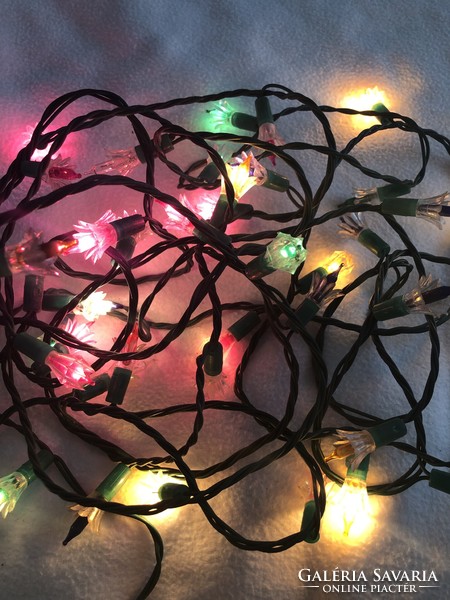 Old string of Christmas light bulbs