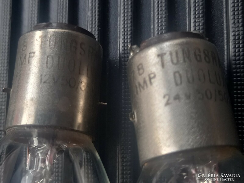 2 retro chrome bulbs, midcentury burner/bulb with a thick glass wall