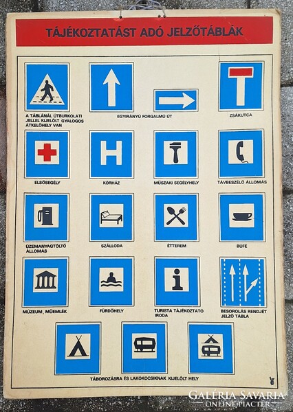 Közlekedési oktatótábla , plakát  70 x 50 cm. jelzett Iparművész Vállalat