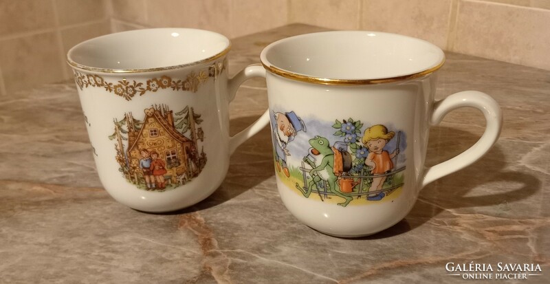 Bohemia Czech children's vintage mugs