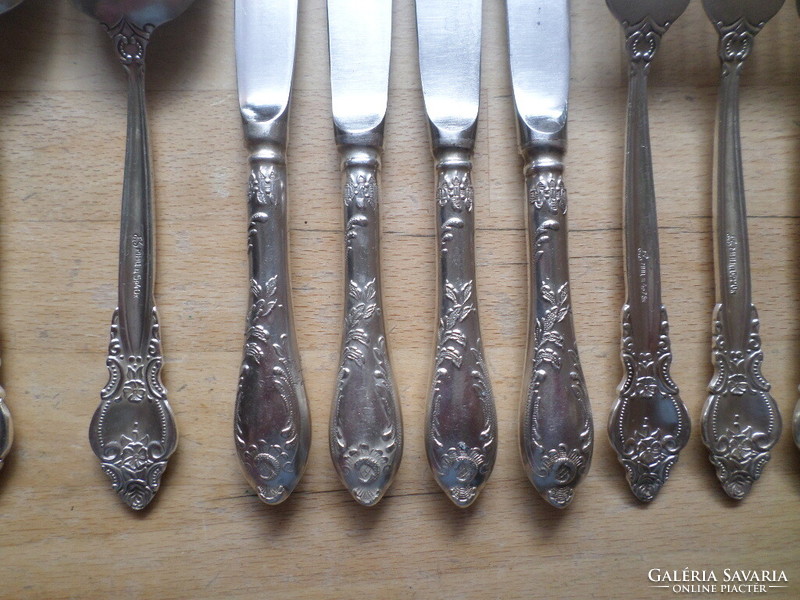 Retro Soviet-Russian silver-plated 12-piece cutlery set