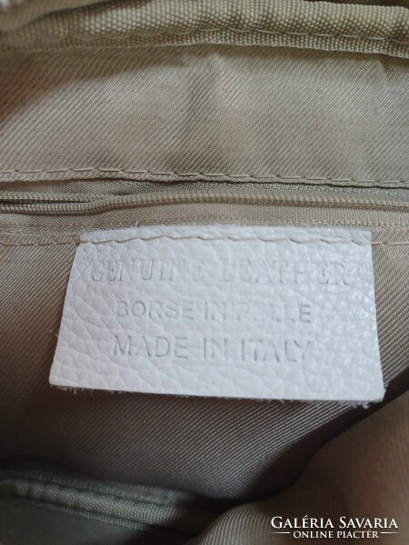 Borse in pelle, genuine leather women's bag, white