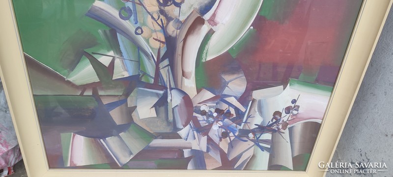 Hídvégi Valéria absztrakt képcsarnokos festmény