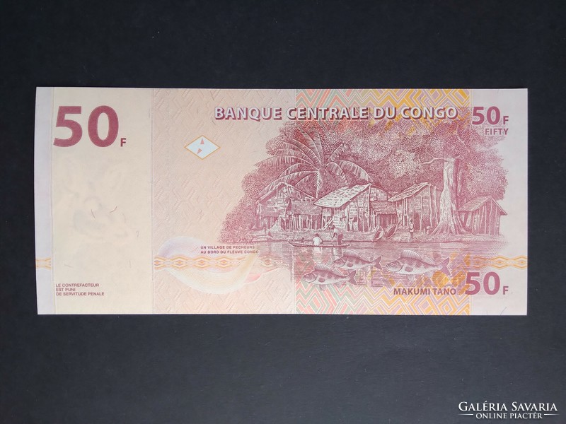 Kongó 50 Francs 2022 Unc
