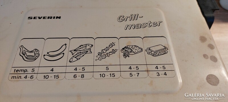 Retro vintage severin grill master working tabletop contact grill, sandwich grill, grill