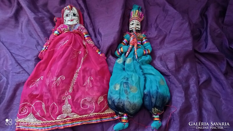Old marionette puppets East Indian puppet theater props