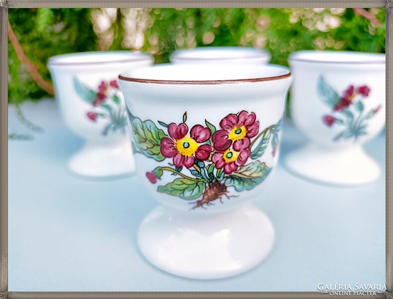 Villeroy & boch, botanica, hand painted flower pattern, porcelain egg holders soft egg holders