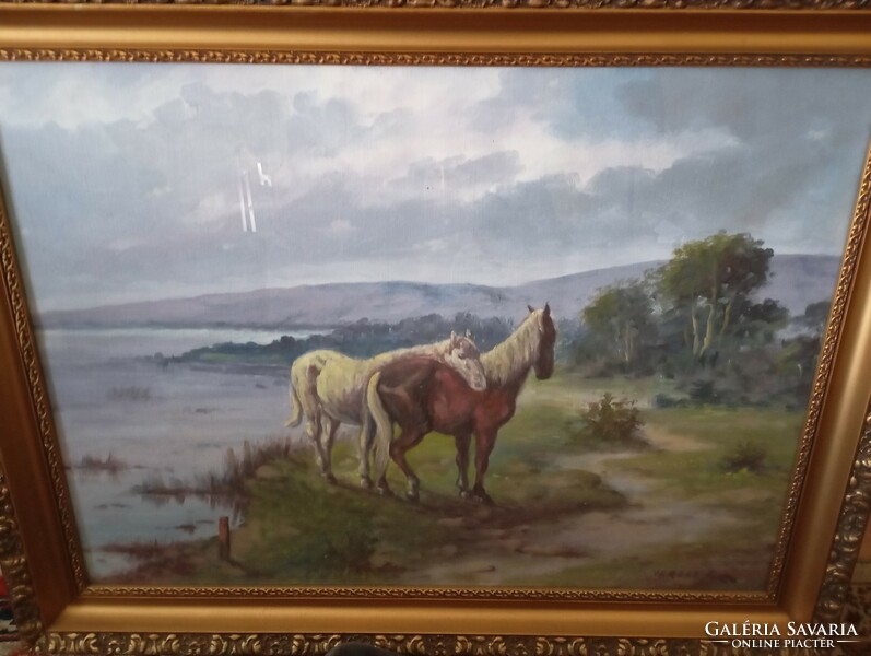 Veress Zoltán lovas festmény