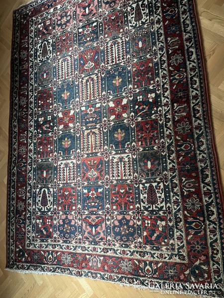 Old original handmade bakhtiar nomadic persian rug persian rug from iranian