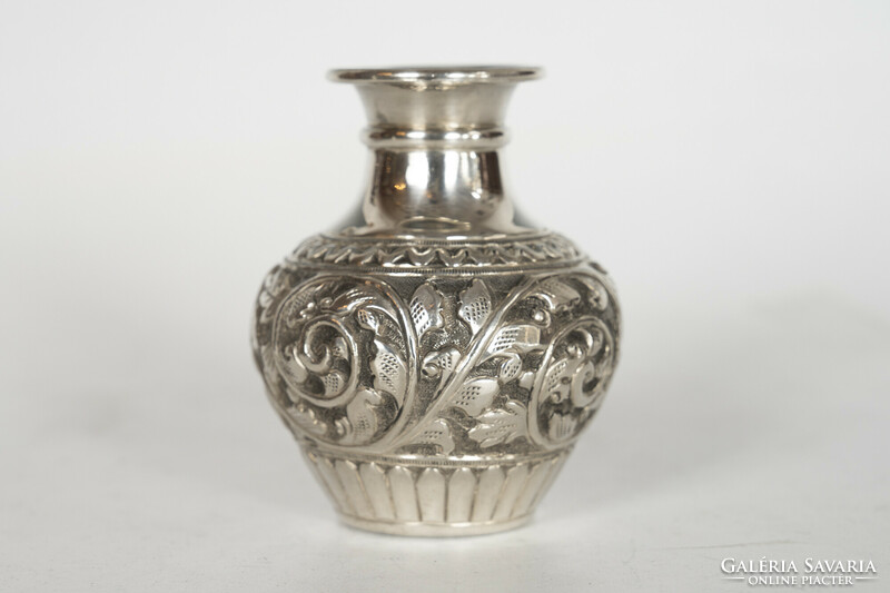 Small silver vase - with tendril decor
