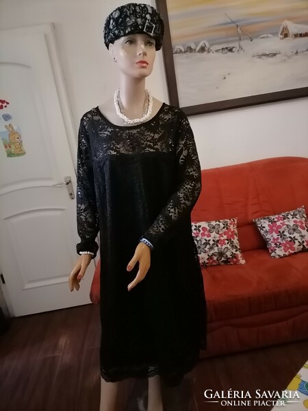 More beautiful than me, plus size elegant casual fine Italian lace dress 48 50 120 chest 120 length